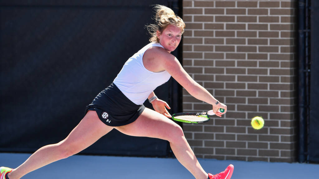 Silvia Chinellato backhand vs LSU - 3/8/20