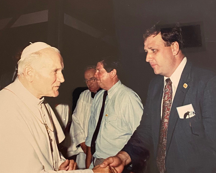 Jim Petrus and Pope John Paul II