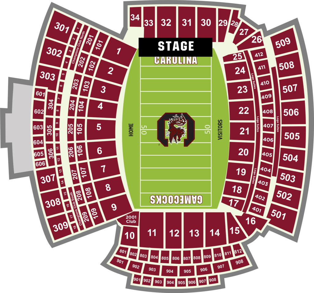 Williams Brice Stadium Seating Chart Interactive – Two Birds Home