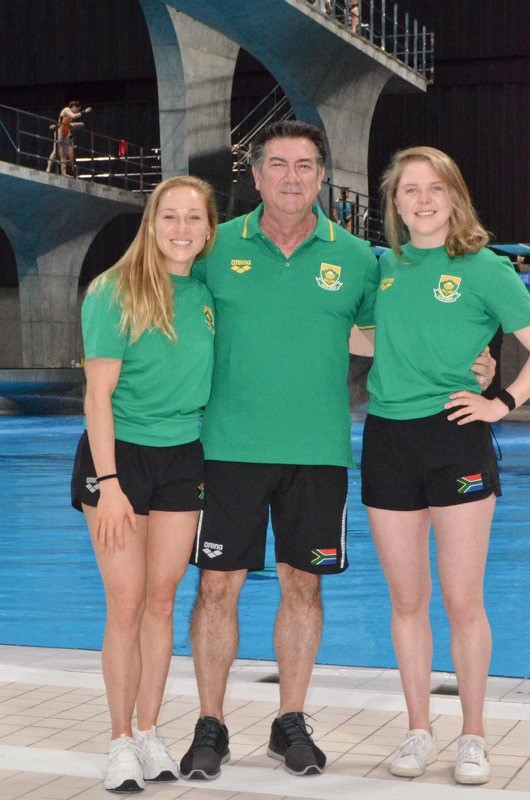 Julia Vincent with South African teammate