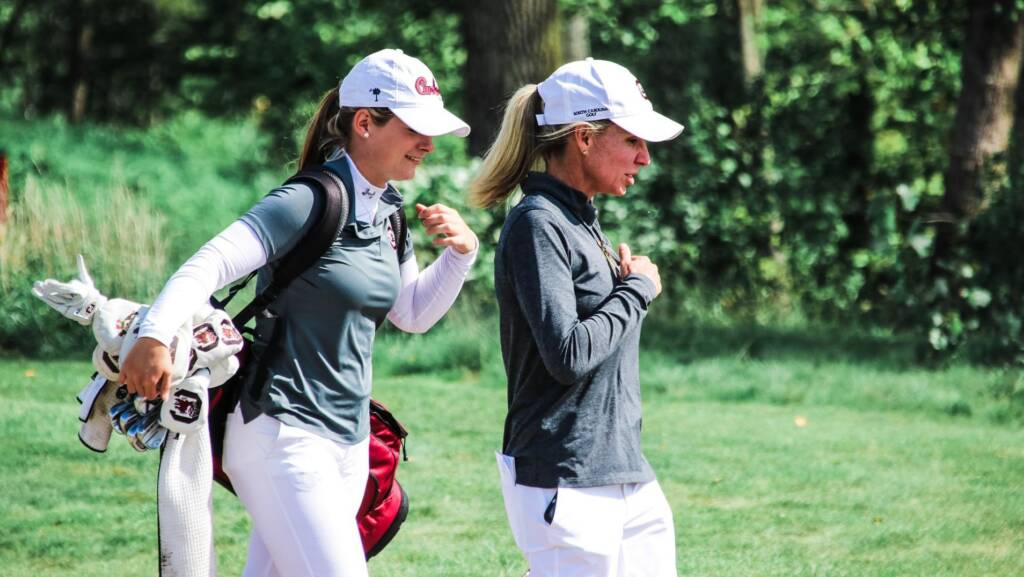 Mathilde Claisse and Kalen Anderson | R1 of 2021 ANNIKA Intercollegiate | Monday, Sept. 12, 2021 | Royal Golf Club | Lake Elmo, Minn.