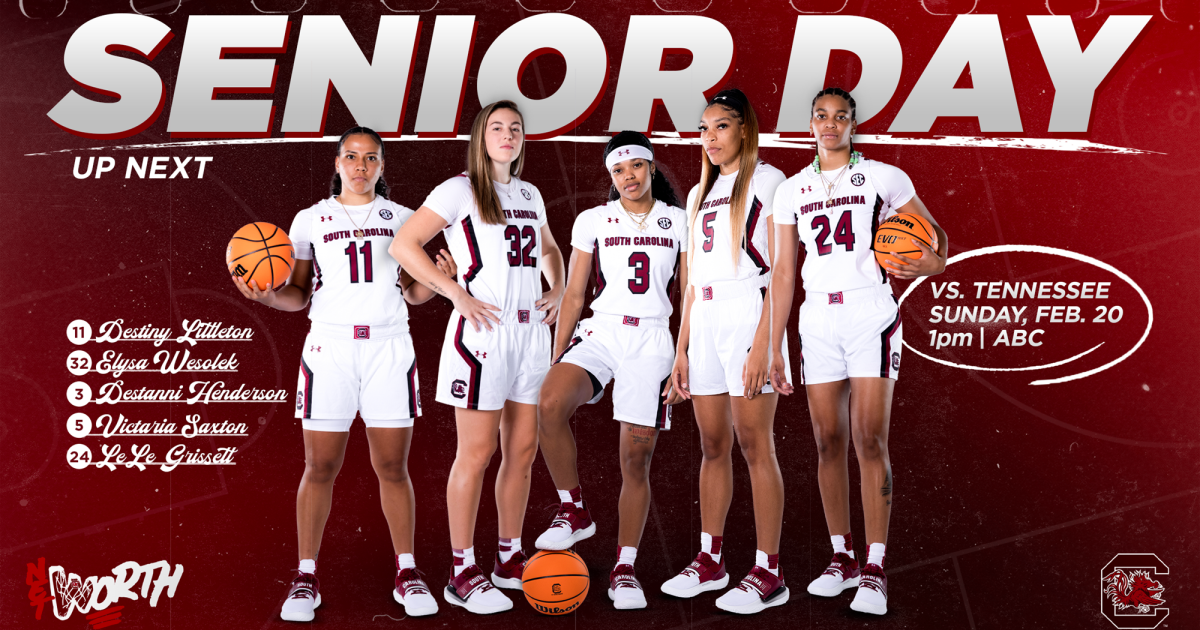 Senior Day Sunday vs. Tennessee on ABC University of South Carolina