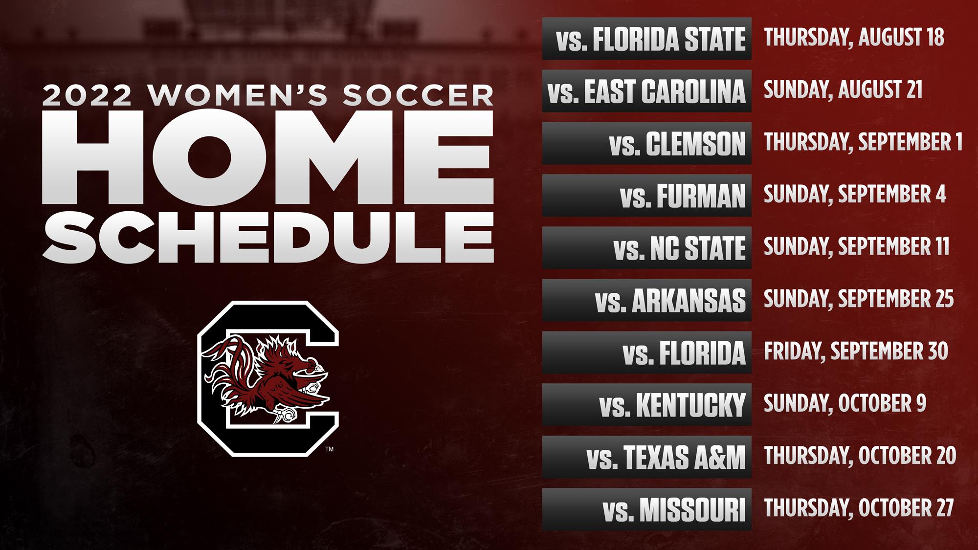 Women’s Soccer Announces 2022 Home Schedule University of South