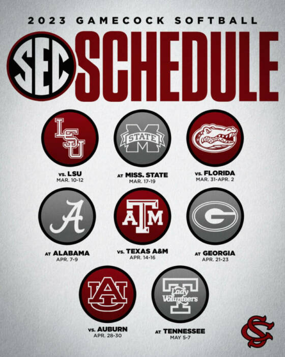 SEC Announces 2023 Softball Conference Schedule University of South