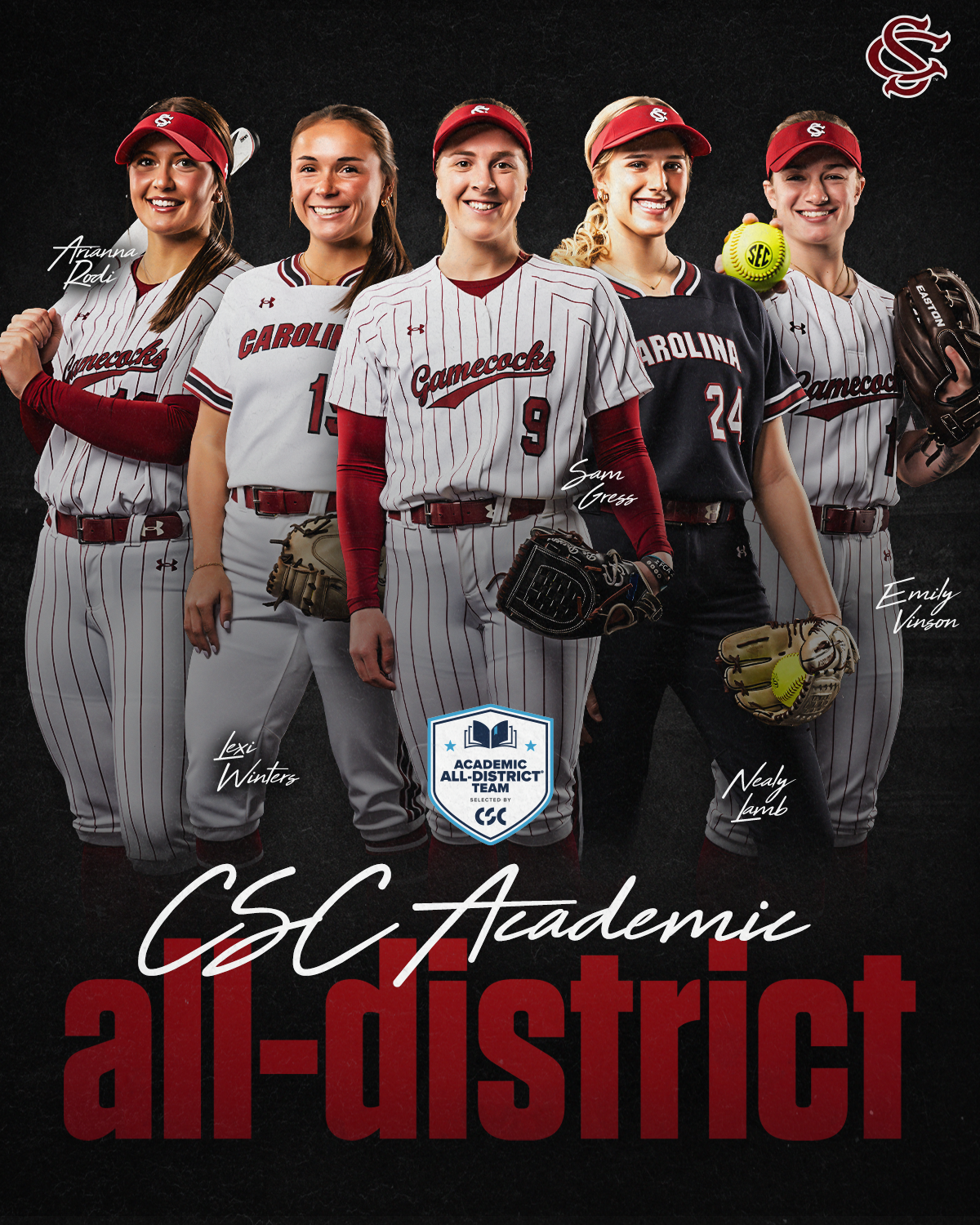 Five Softball Players Named Academic All-District – University of South ...