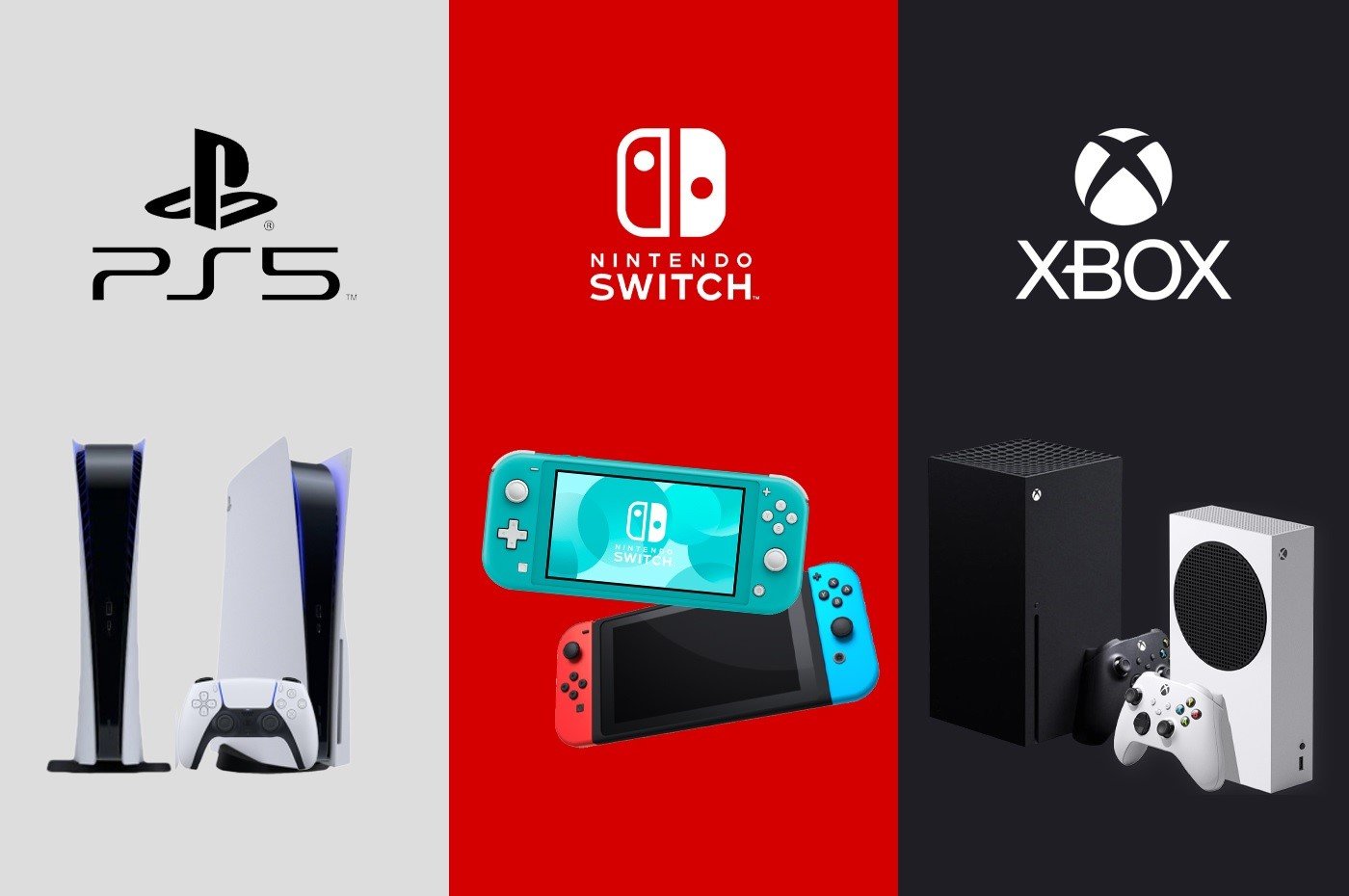 PlayStation 5 Xbox Series X Nintendo Switch
