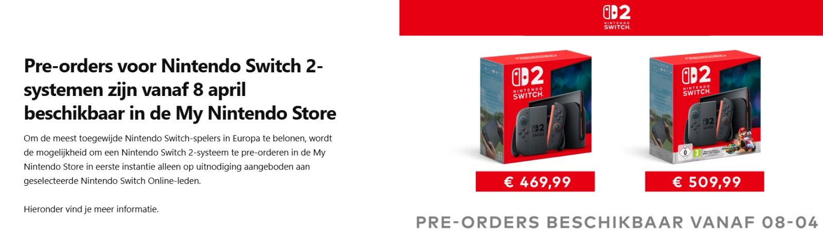 Switch 2 prijs
