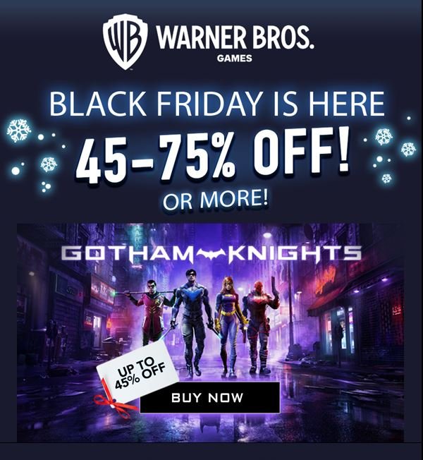 Warner Bros Black Friday