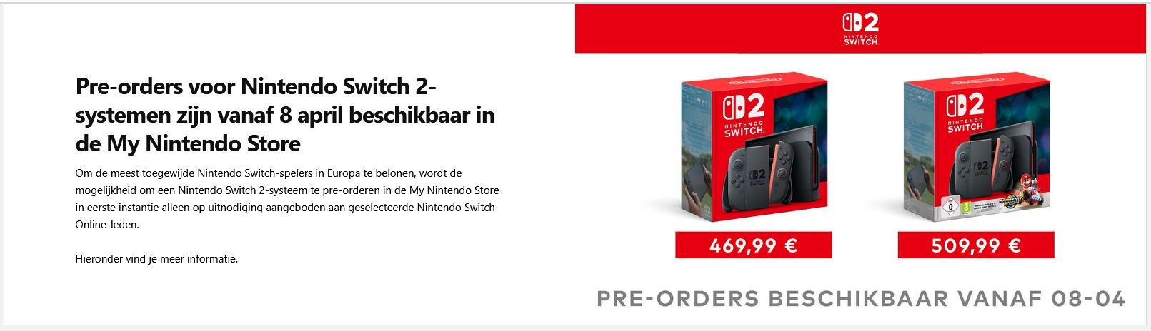 Switch 2 Prijs