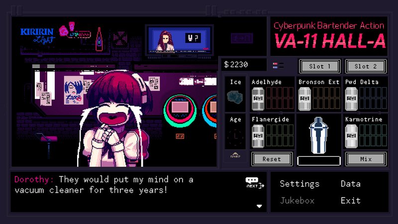 VA-11 HALL-A: Cyberpunk Bartender Action