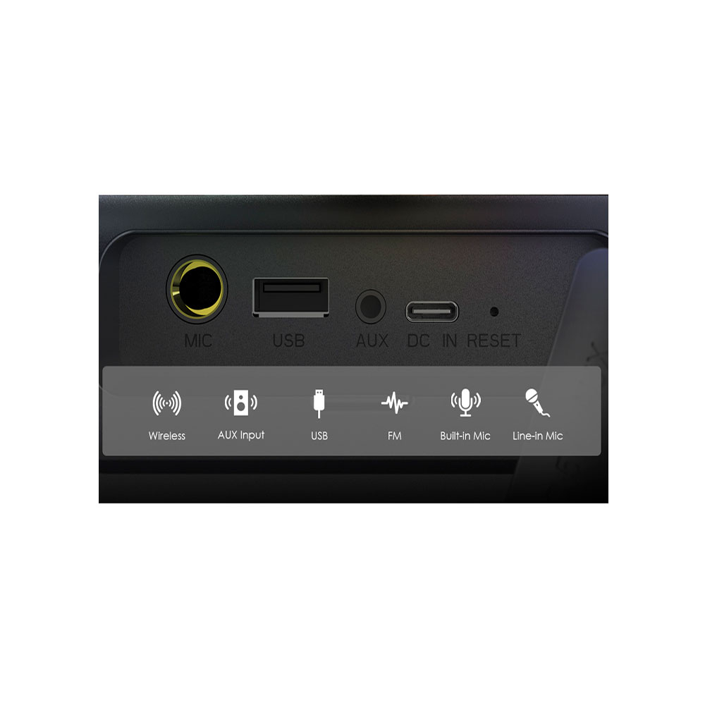 Parlante boom pop oraimo con luces rgb - Componentes - Imagen 2