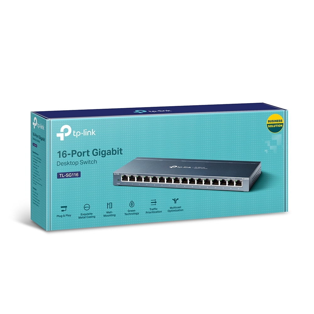 Switch 16 Puertos Gigabit Desktop 16 puetos Gigabit RJ45 SPEC: Caja de acero para Desktop, Plug and Play - Componentes - Imagen 4