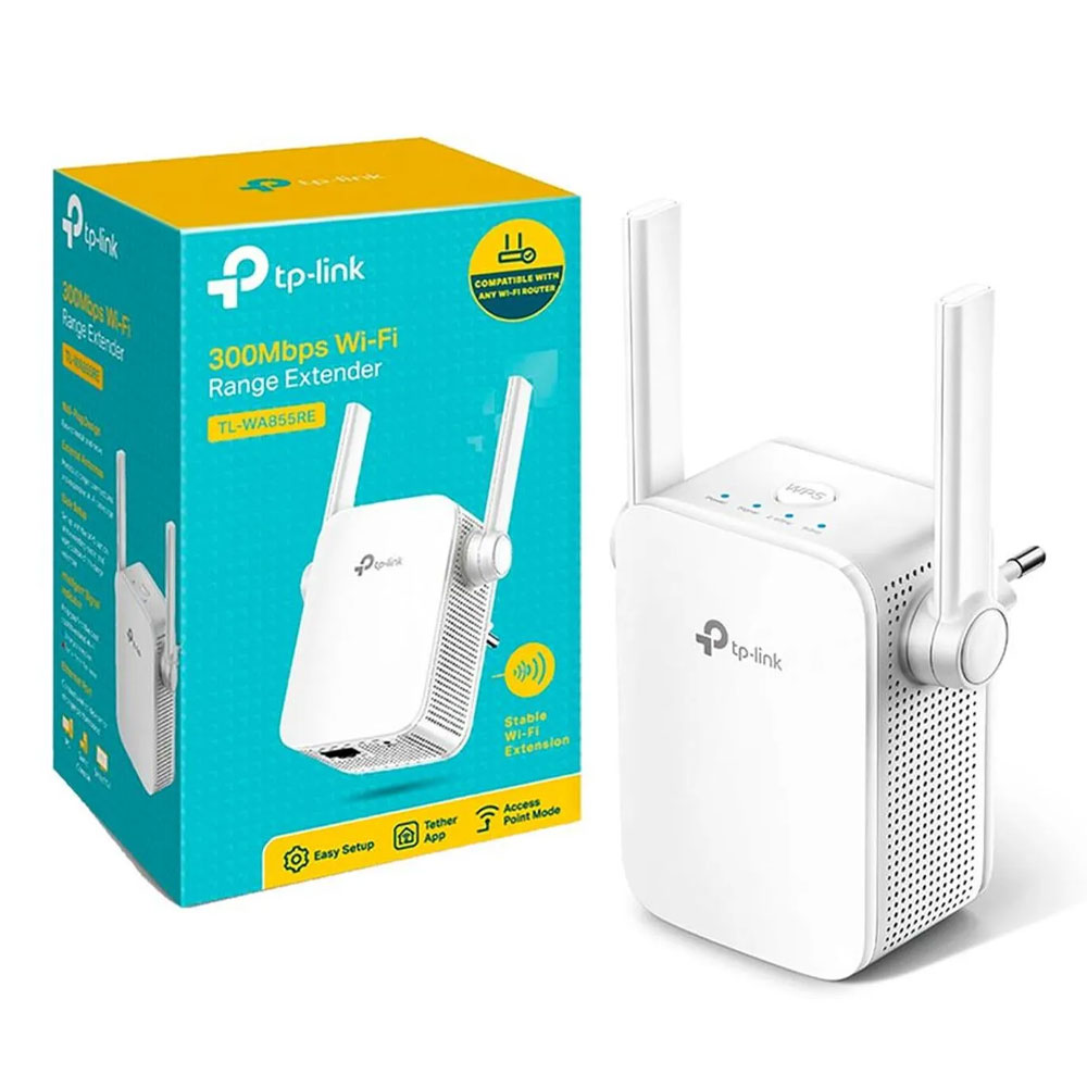 Extensor de Rango TPLINK Inalámbrico, Conector de Pared 300Mbps 2 Antenas externas - Componentes