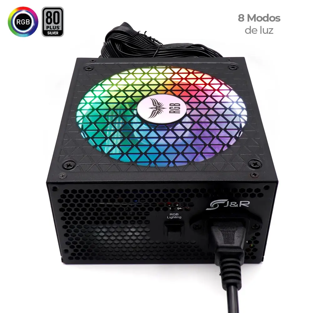 Fuente de Poder RGB 450W Reales JR - Fuentes de Poder
