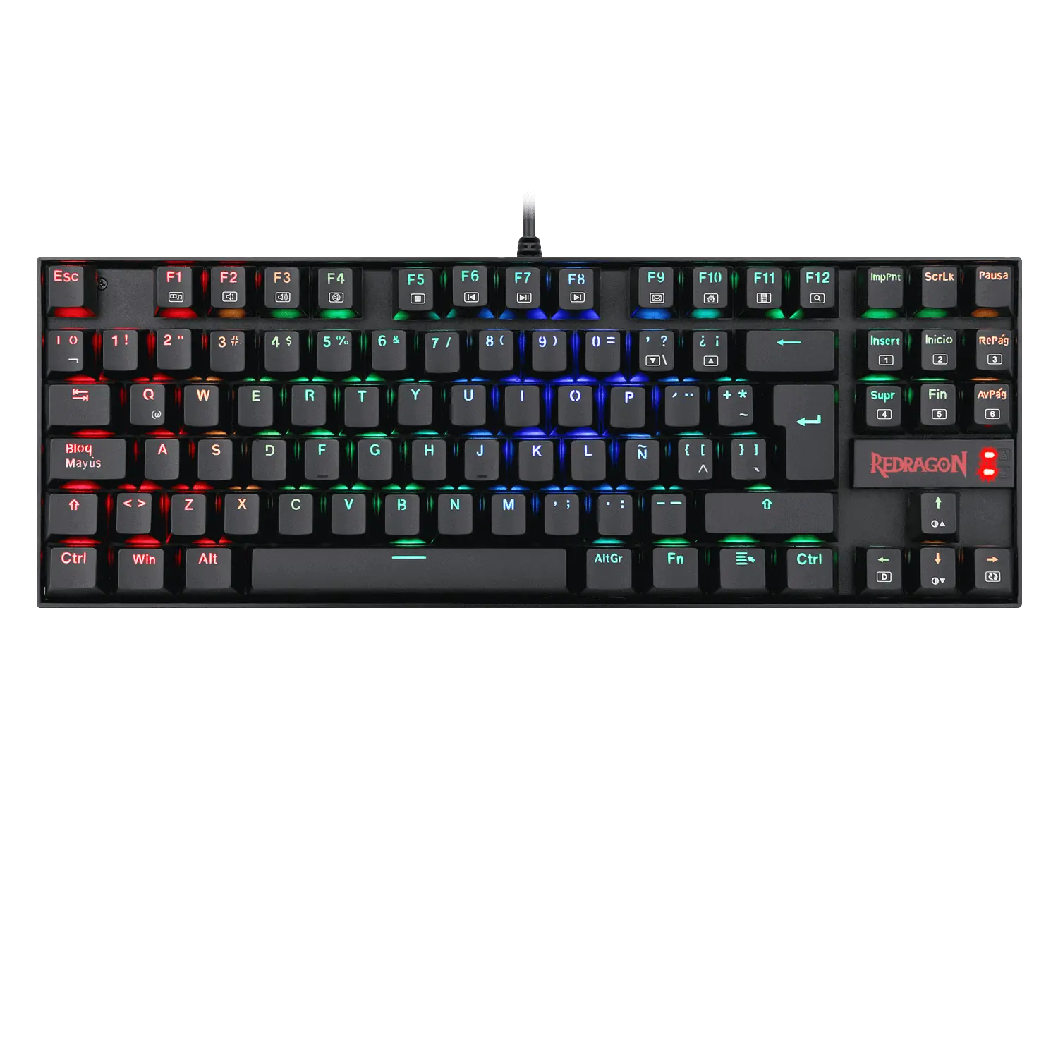 Teclado Redragon Kumara K552 Negro Swt Rojo - Teclados Gamer