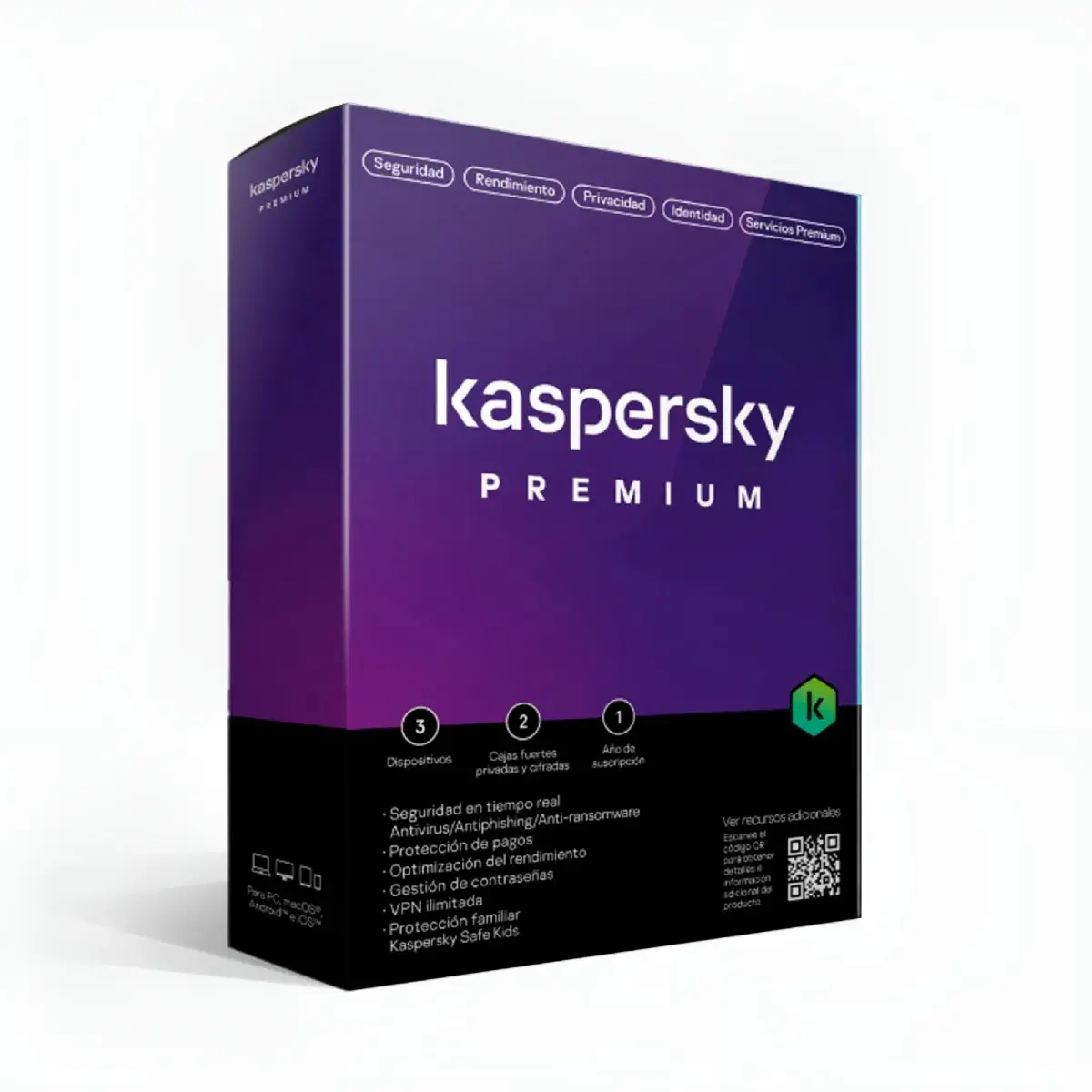 Licencia Kaspersky Premium Serial / 1 Dispositivo / 1 Año Base - Software y Licencias