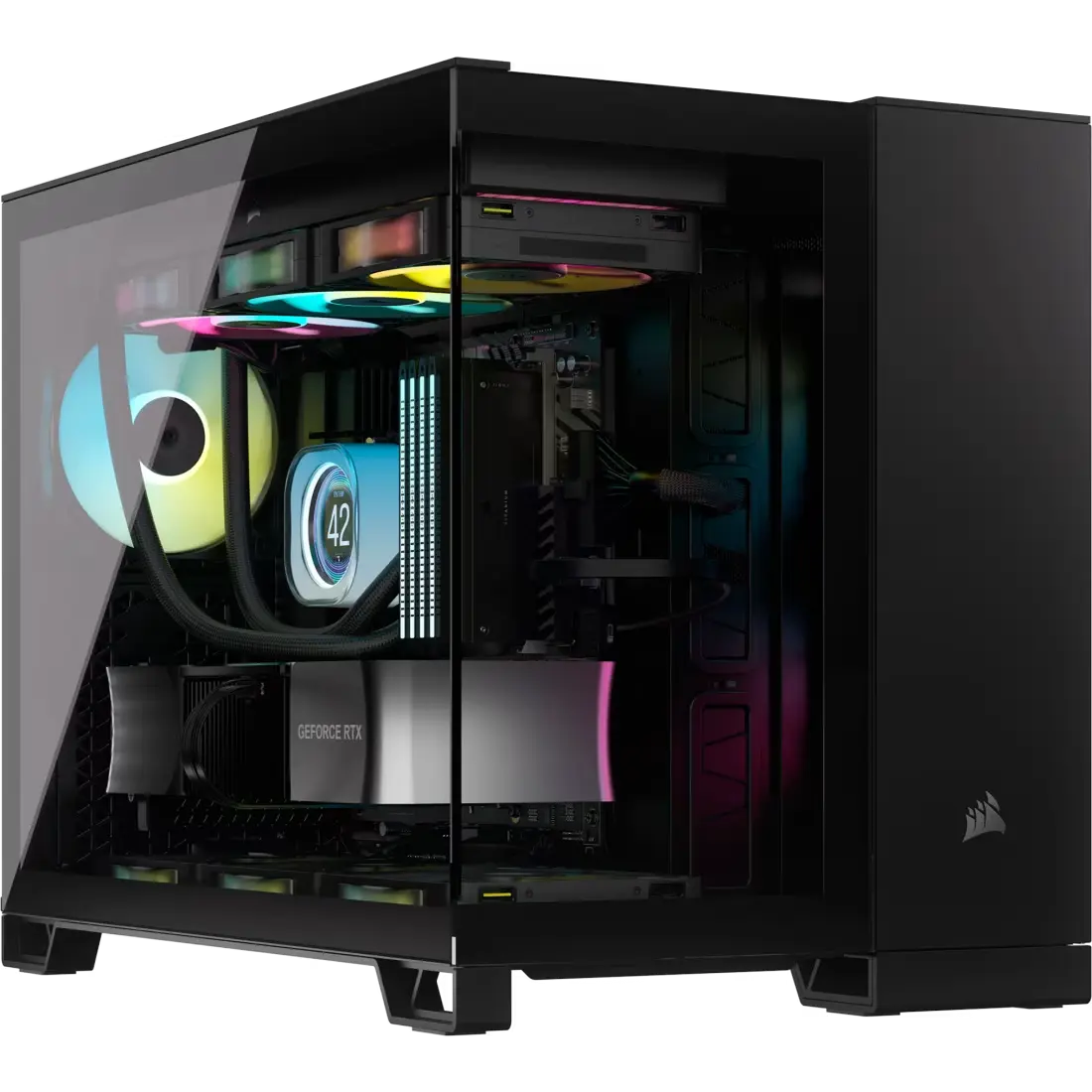 Chasis Corsair 2500X Tempered Glass Mid-tower, Black - Chasis y Gabinetes