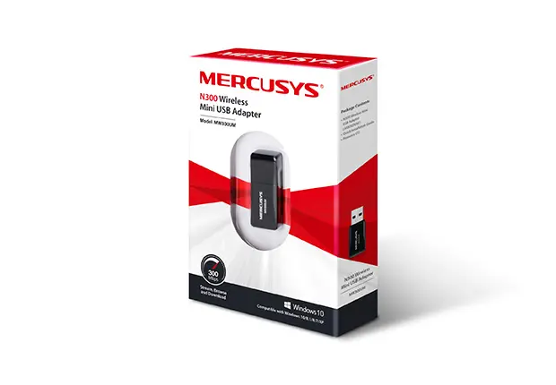 Tarjeta Red USB Mercusys 300 Mbps N300 Nano Wireless - Redes y Conectividad