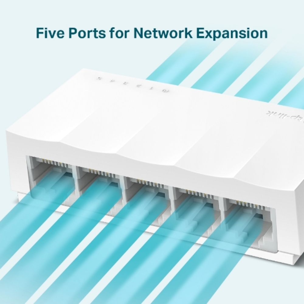 Switch TPLINK de Escritorio de 5 Puertos 10/100M RJ45 Caja de Plástico COLOR Blanco - Componentes - Imagen 3