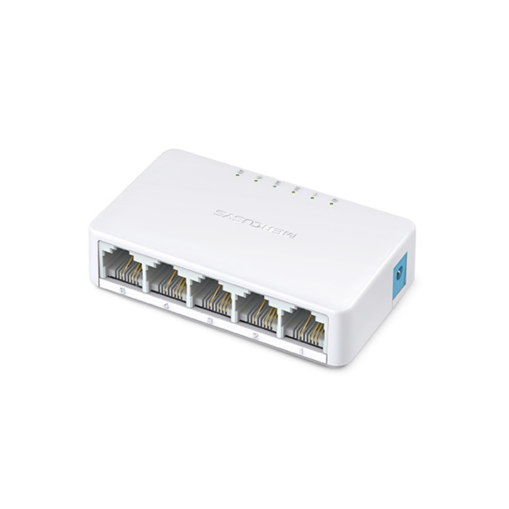 Switch MERCUSYS 5 Puertos 10/100 - Componentes