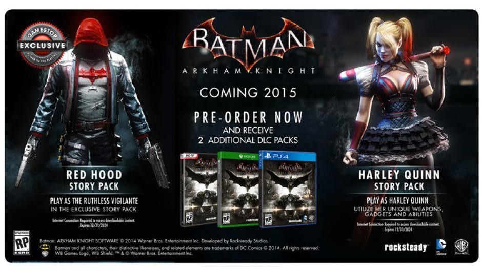 Il DLC Red Hood ed Harley Quinn in esclusiva con il pre-order di GameStop?