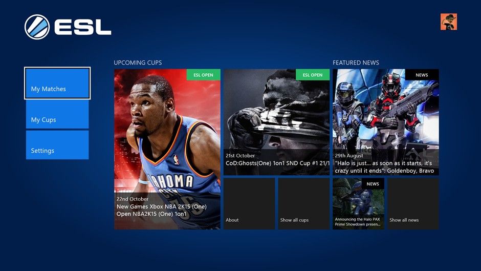 L'app per ESL Gaming disponibile su Xbox One