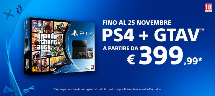Bundle PS4+GTA V a prezzo speciale