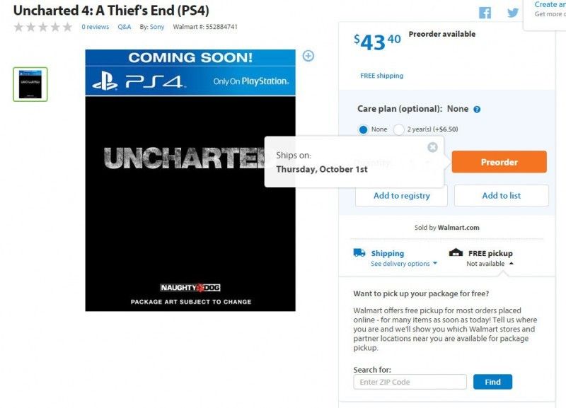 [rumors] Svelata la data di uscita di Uncharted 4?