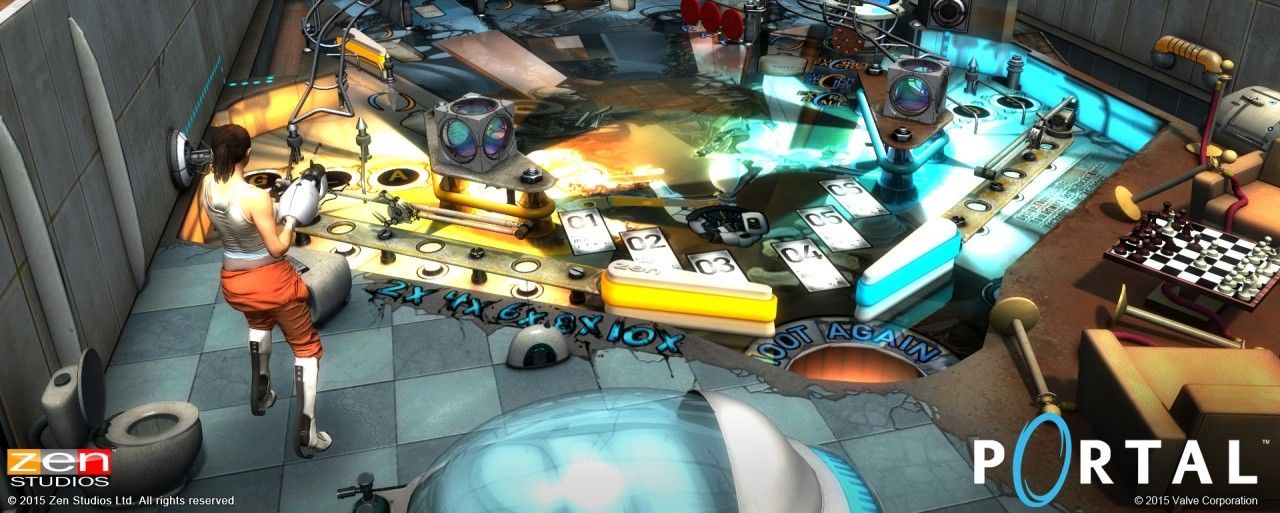 Il nuovo tavolo di Zen Pinball 2 e Valve è Portal