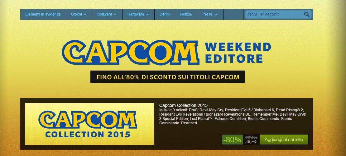 Il catalogo Capcom scontato su Steam