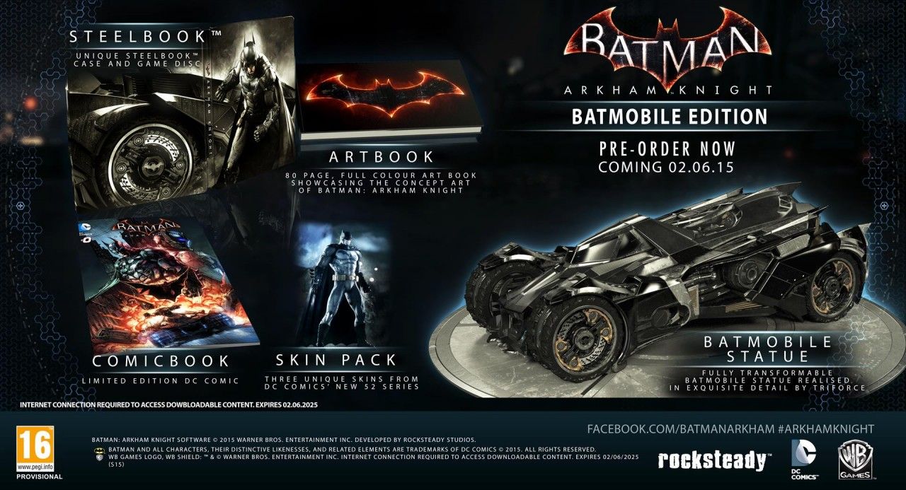La Batmobile Edition di Batman: Arkham Knight è stata cancellata