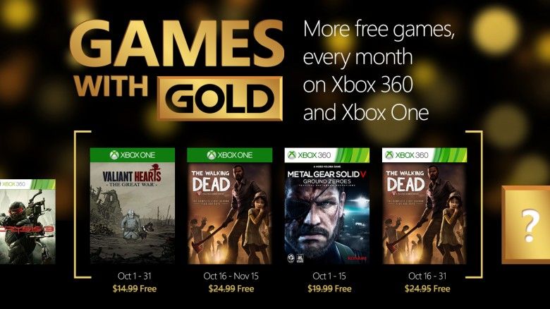 Games With Gold: i giochi di ottobre