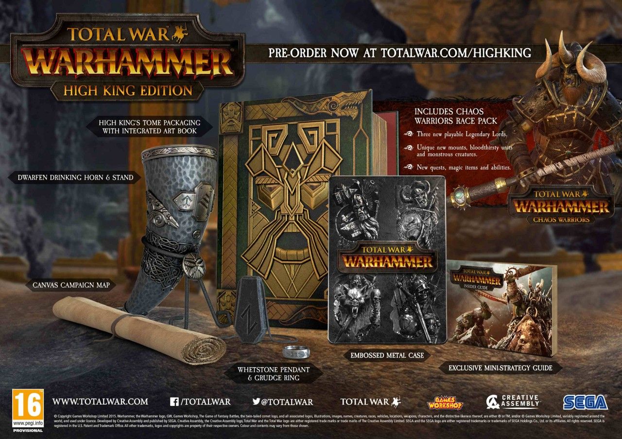 Data di uscita, bonus pre order e limited per Total War: Warhammer