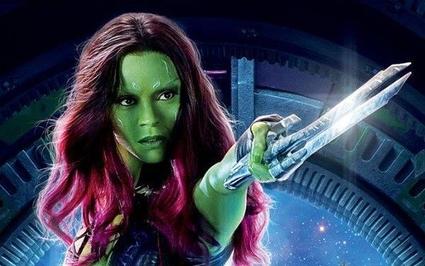 Zoe Saldana in sala trucco per diventare Gamora nel sequel di Guardiani della Galassia!
