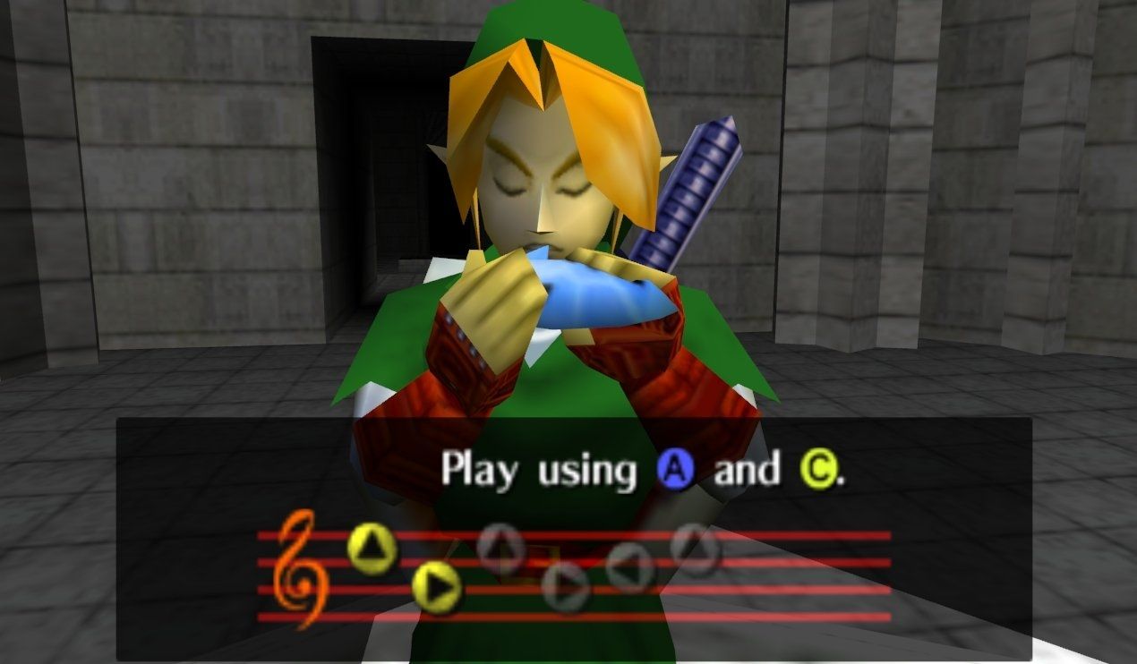 The Legend Zelda: Ocarina of Time giocato con una vera Ocarina