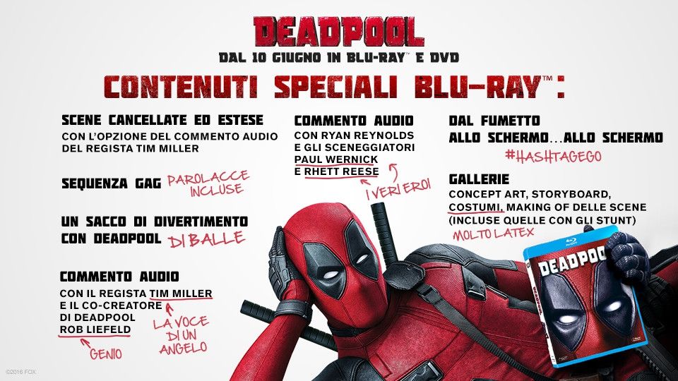 Deadpool si prepara a invadere store digitali e BluRay