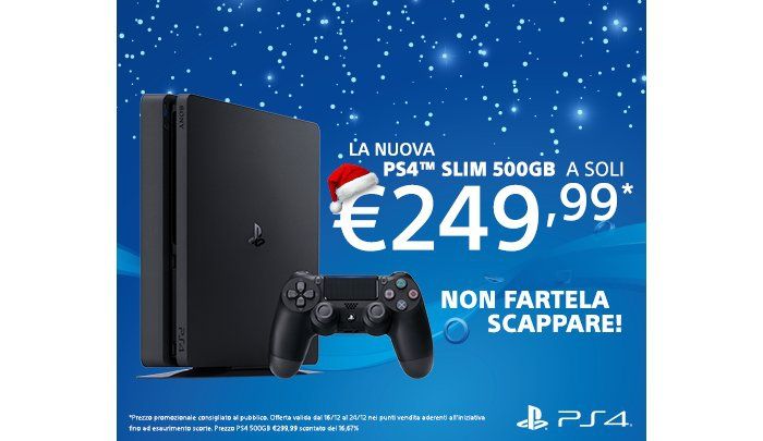 PS4 Slim a 50€ in meno fino a Natale