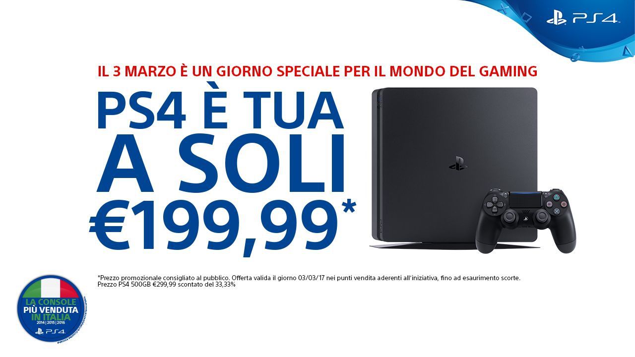 La PS4 a 199 Euro