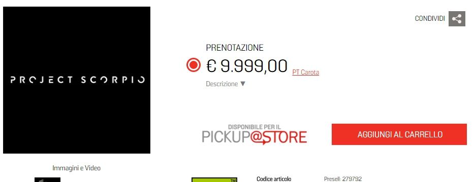 Gamestop mette in pre order la nuova Xbox Scorpio