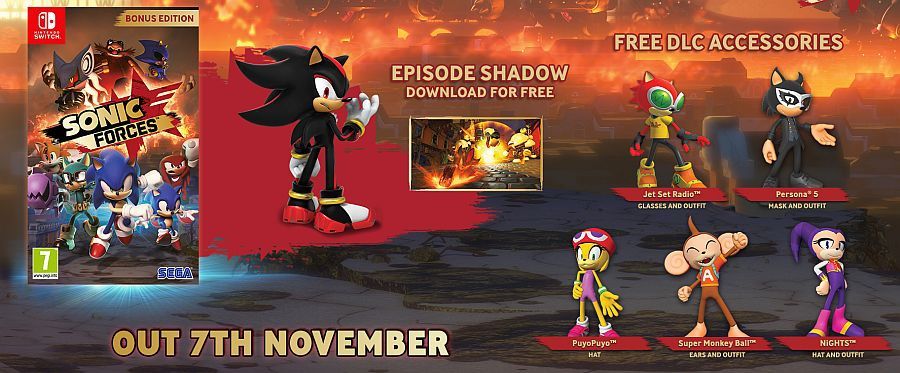 Sonic Forces arriva oggi in tutti i negozi