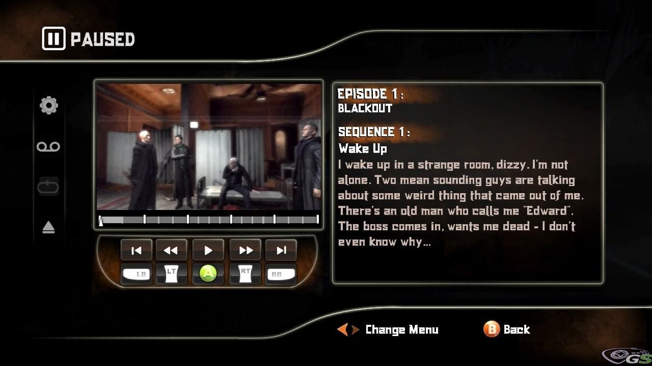 Un'apposita schermata illustra il cambio di episodio in maniera simile all'interfaccia di lettura di un DVD