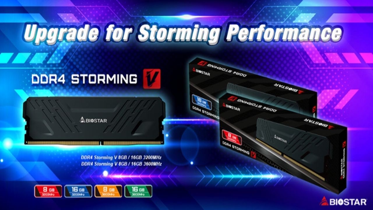 BIOSTAR e le nuove memorie DDR4 Serie Storming-V