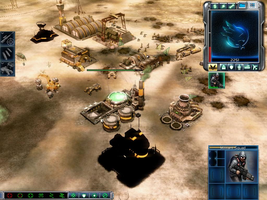 Se il rifornimento di tiberium inizia a scarseggiare, la base inizier&agrave; a perdere energia, fino ad arrivare al completo Black Out. 