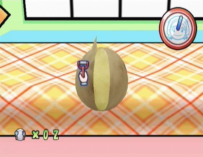 ...lo è molto meno pelarle, almeno in questa versione di Cooking Mama.