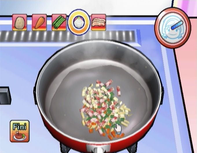 In questo minigioco non serve solo abilità motoria ma anche un minimo di conoscenza sui tempi di cottura dei cibi
