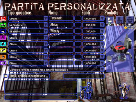 Ecco i settaggi di una partita Custom: c'&egrave; di che sbizzarririsi
