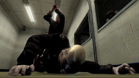 Questo poliziotto zombie avrà tra breve qualche problema di cervicale