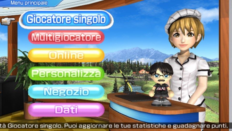 Menù principale: il pupazzo sulla scrivania é l'avatar per la lobby