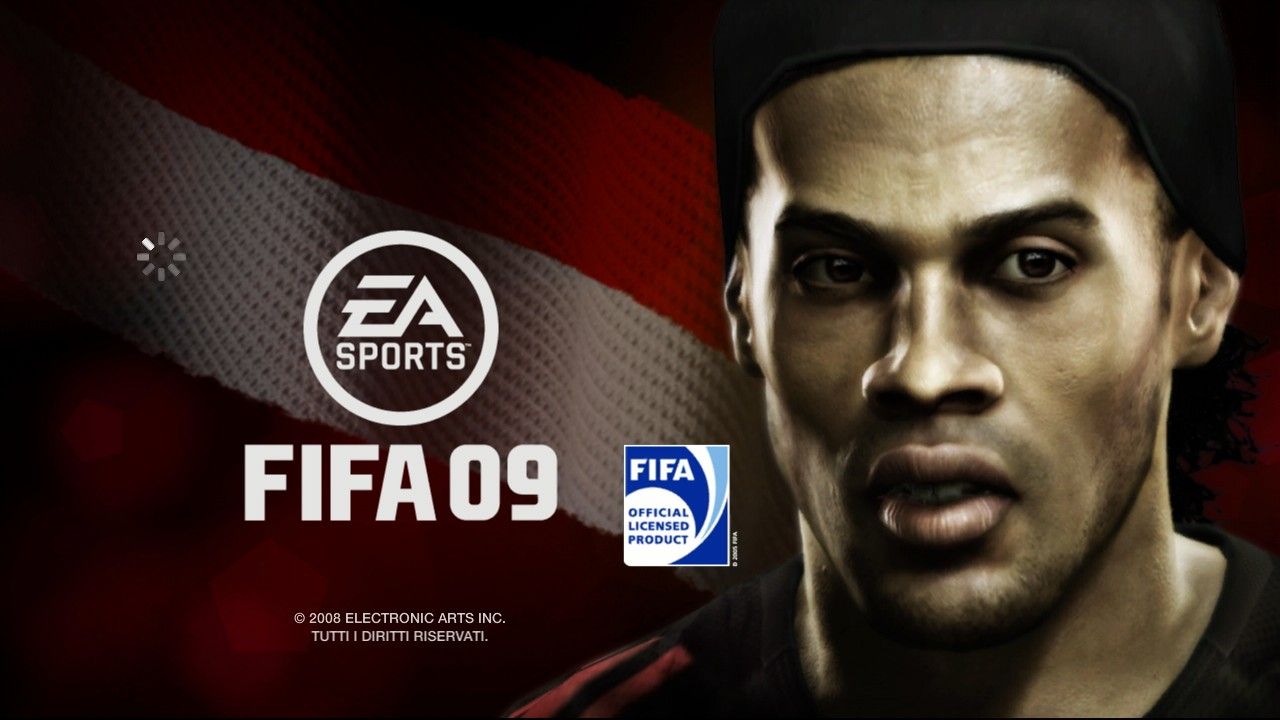 Il faccione di Dinho ci accoglie nel menù principale di Fifa