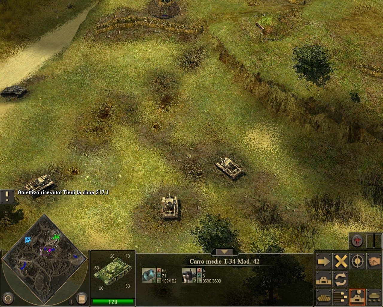 I carri distrutti restano come monito sul terreno. 